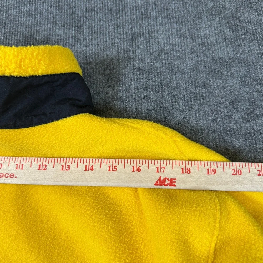 The North Face Denali Fleece Jacket Mens Small Yellow Black Full Zip Pit Zips